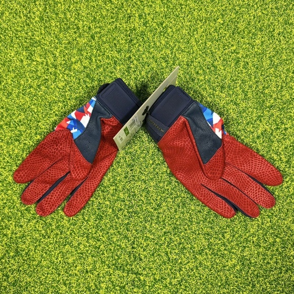 Under Armour UA Bryce Harper Pro Size Large USA Freedom Baseball Batting Gloves - Picture 3 of 6
